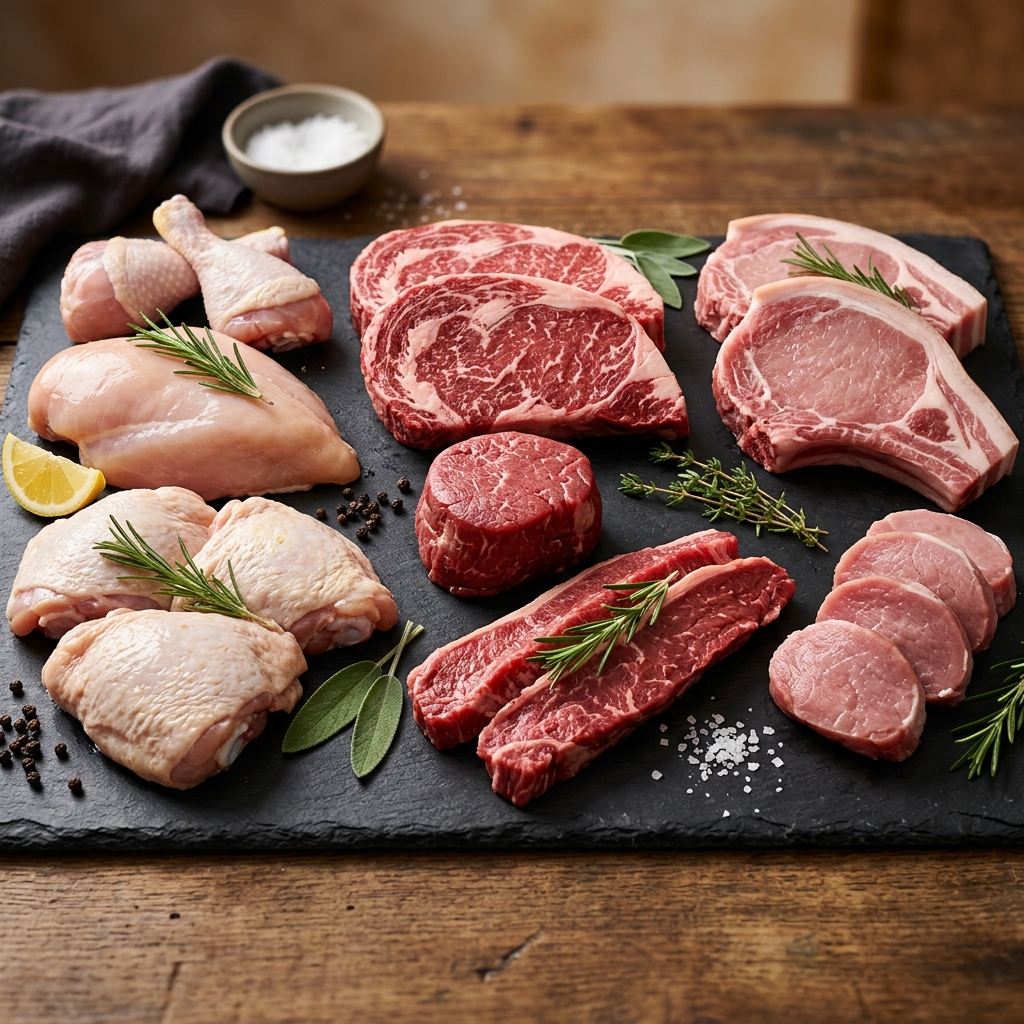 muestras de carnes